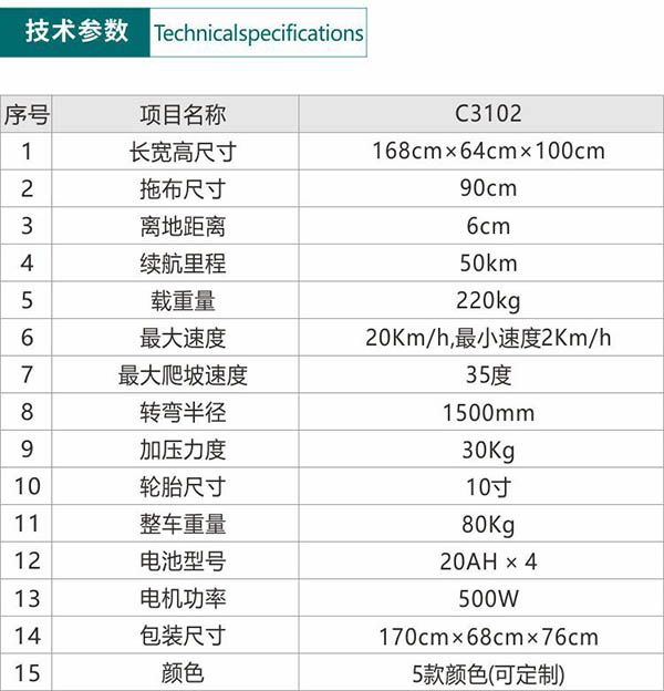 电动湟源尘推车C3102